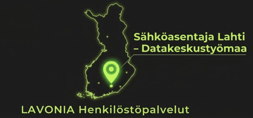 Sähköasentaja Lahti - Datakeskustyömaan asennuksiin